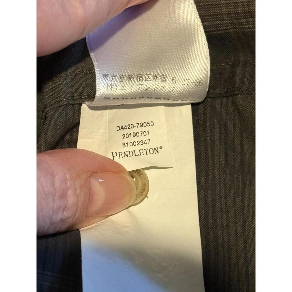Pendleton Frontier Shirt Western Pearl Snap Men’s XXL Neutral Beige Plaid - Picture 5 of 9